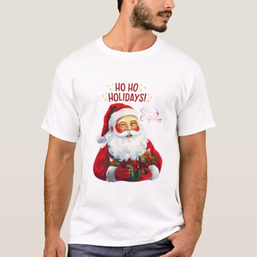 Ho Ho Ho Sinterklaas - Feestelijke Kerst T-shirt (Voorkant)