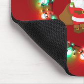 Ho Ho Ho Sinterklaas in Kerstverlichting Custom Muismat (Hoek)