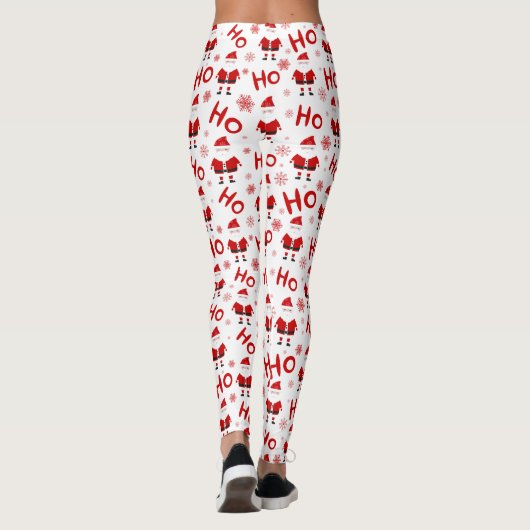 Ho Ho Ho Sinterklaas Kerstmis Patroon Leggings (Achterkant)