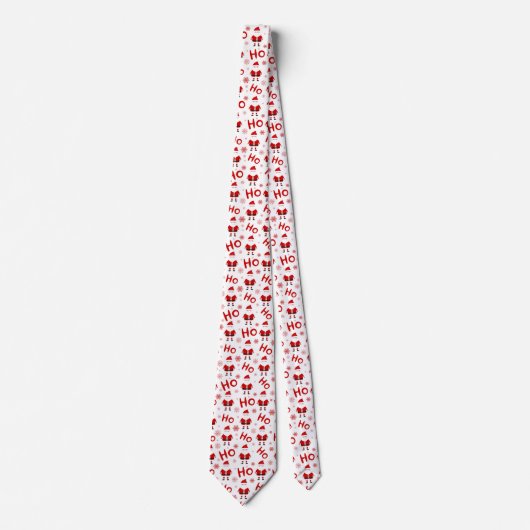 Ho Ho Ho Sinterklaas Kerstmis Patroon Stropdas (Voorkant)