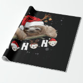 Ho Ho Ho Sloth Kerstkerstkerstkerstkerstkerstkerst Cadeaupapier (Uitgerold)
