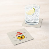 Ho Ho Ho smiley santa Kartonnen Onderzetters (Insitu)