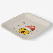 Ho Ho Ho smiley santa Papieren Bordje (Gebogen)