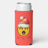 Ho Ho Ho smiley santa Seltzer Blikjeskoeler (Seltzer Achterkant)