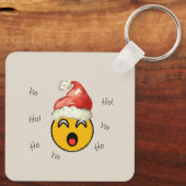 Ho Ho Ho smiley santa Sleutelhanger (Achterkant)