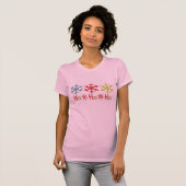 Ho Ho Ho Snowflake Kerstmis T-shirt (Voorkant volledig)