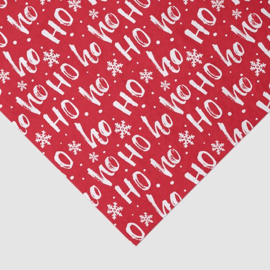 Ho Ho Ho Snowflake Pattern Tissuepapier (Detail)