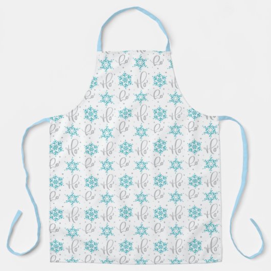 Ho Ho Ho Snowflakes Schort (Voorkant)