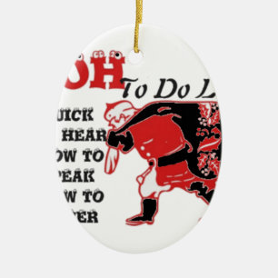 Ho Ho Ho! Speciale Kerstman om te doen Lijst Art P Keramisch Ornament