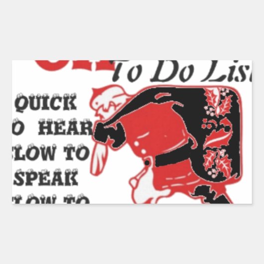 Ho Ho Ho! Speciale Kerstman om te doen Lijst Art P Rechthoekige Sticker (Voorkant)