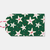 Ho Ho Ho Star Cookie Christmas Cadeaulabel (Achterkant Horizontaal)