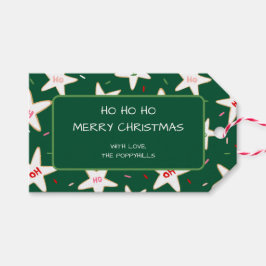 Ho Ho Ho Ster Koekje Kerstmis Cadeaulabel