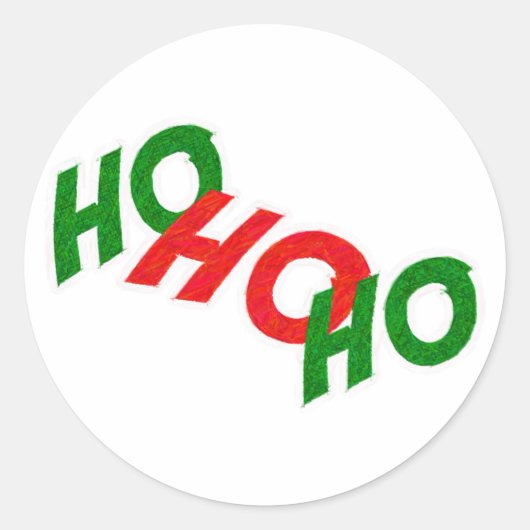 Ho Ho Ho Sticker (Voorkant)