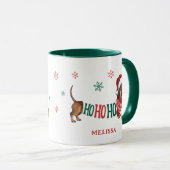 HO-HO-HO TECKEL KERSTMIS MOK (Voorkant rechts)