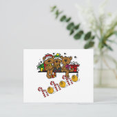 Ho Ho Ho Teddy Bears Briefkaart (Staand voorkant)
