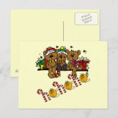 Ho Ho Ho Teddy Bears Briefkaart (Voorkant / Achterkant)