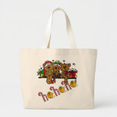 Ho Ho Ho Teddy Bears Grote Tote Bag (Voorkant)