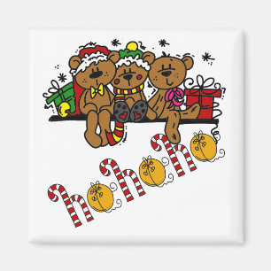 Ho Ho Ho Teddy Bears Magneet