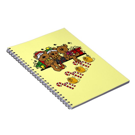 Ho Ho Ho Teddy Bears Notitieboek (Rechterzijde)