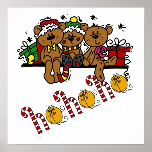 Ho Ho Ho Teddy Bears Poster (Voorkant)