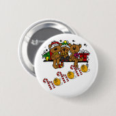 Ho Ho Ho Teddy Bears Ronde Button 5,7 Cm (Voorkant /achterkant)