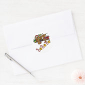 Ho Ho Ho Teddy Bears Ronde Sticker (Envelop)