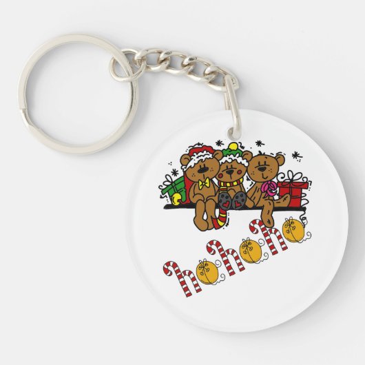 Ho Ho Ho Teddy Bears Sleutelhanger (Voorkant)