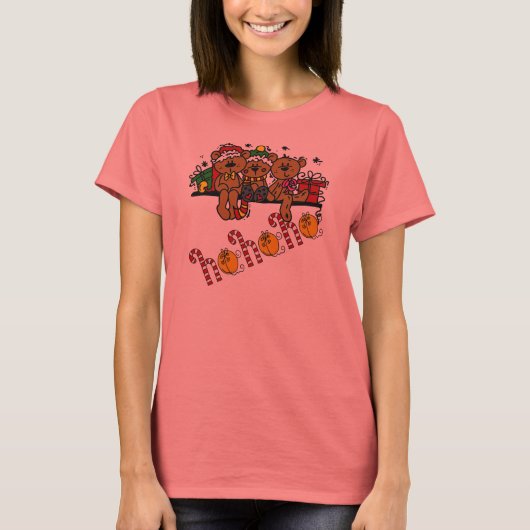 Ho Ho Ho Teddy Bears T-shirt (Voorkant)
