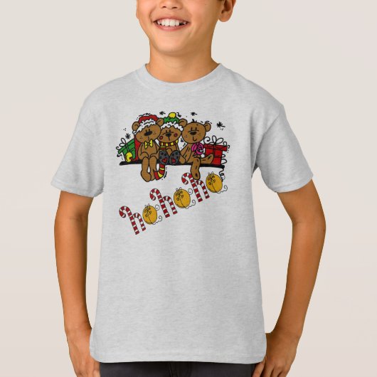 Ho Ho Ho Teddy Bears T-shirt (Voorkant)