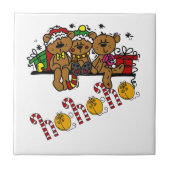 Ho Ho Ho Teddy Bears Tegeltje (Voorkant)