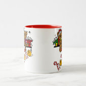 Ho Ho Ho Teddy Bears Tweekleurige Koffiemok (Center)