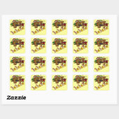 Ho Ho Ho Teddy Bears Vierkante Sticker (Vel)