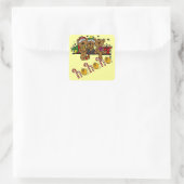 Ho Ho Ho Teddy Bears Vierkante Sticker (Tas)