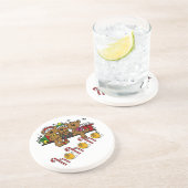 Ho Ho Ho Teddy Bears Zandsteen Onderzetter (Zijkant)