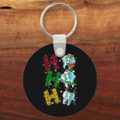 Ho Ho Ho Teeth Santa Claus Dentist Ugly Christmas  Sleutelhanger (Voorkant)