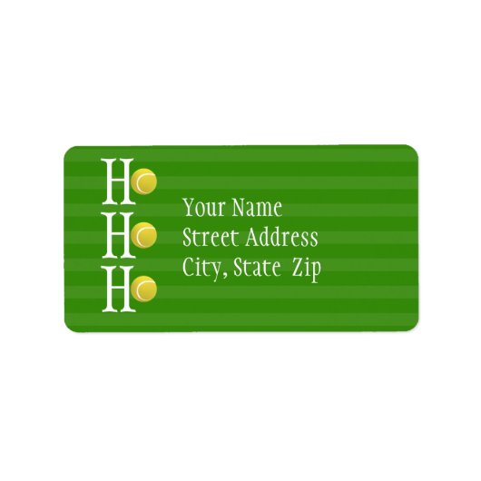 HO-HO-HO — tennis Etiket (Voorkant)