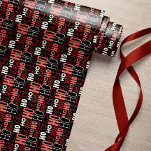 Ho Ho Ho Typografie Kerst Zwart