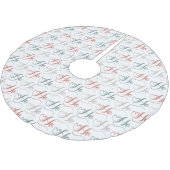 Ho Ho Ho Typography Pattern Kerstboom Rok (Gekanteld)