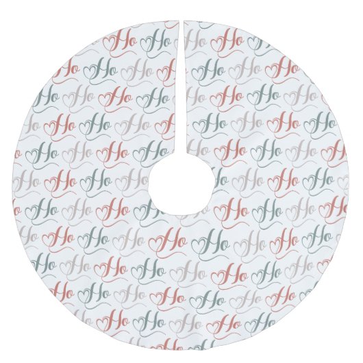 Ho Ho Ho Typography Pattern Kerstboom Rok (Voorkant)