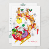 Ho! Ho! Ho! Uitnodiging voor het feest (Voorkant / Achterkant)