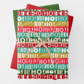 HO! HO! HO! Vakantie inpakpapier, rood en groen Inpakpapier Vel (In situ)