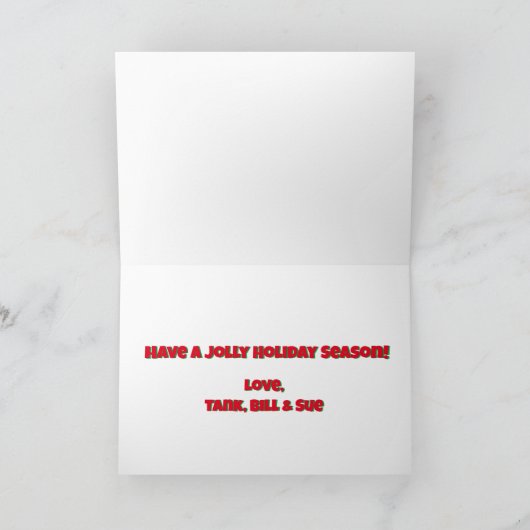 Ho Ho Ho Vakantie Kaart (Binnen)