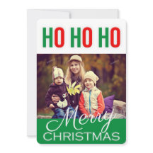 HO HO HO Vakantie Kerstmis Groeten Fotokaart