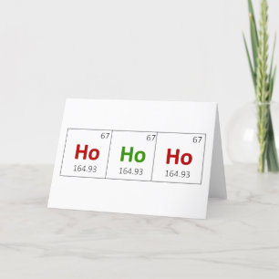 Ho Ho Ho Vakantie Periodiek Systeem Wenskaart Feestdagen Kaart