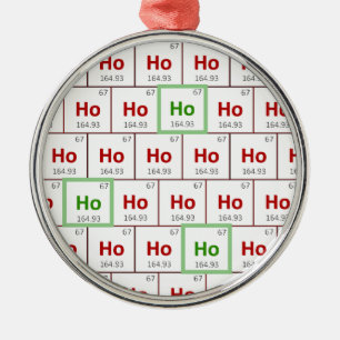 "Ho Ho Ho" Vakantie Periodieke Tabel Metalen Ornament