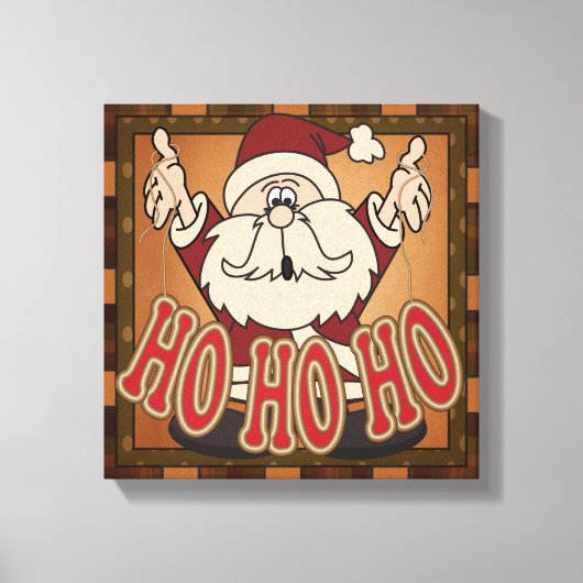 Ho Ho Ho Vakantie Sinterklaas Canvas (Voorkant)