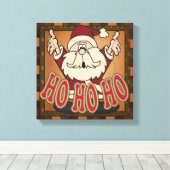 Ho Ho Ho Vakantie Sinterklaas Canvas Afdruk (Insitu (Houten vloer))