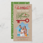 Ho Ho Ho Vanuit onze nieuwe thuis - mededeling ove Feestdagenkaart (Voorkant / Achterkant)