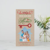 Ho Ho Ho Vanuit onze nieuwe thuis - mededeling ove Feestdagenkaart (Staand voorkant)