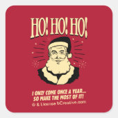 Ho! Ho! Ho! Vierkante Sticker (Voorkant)